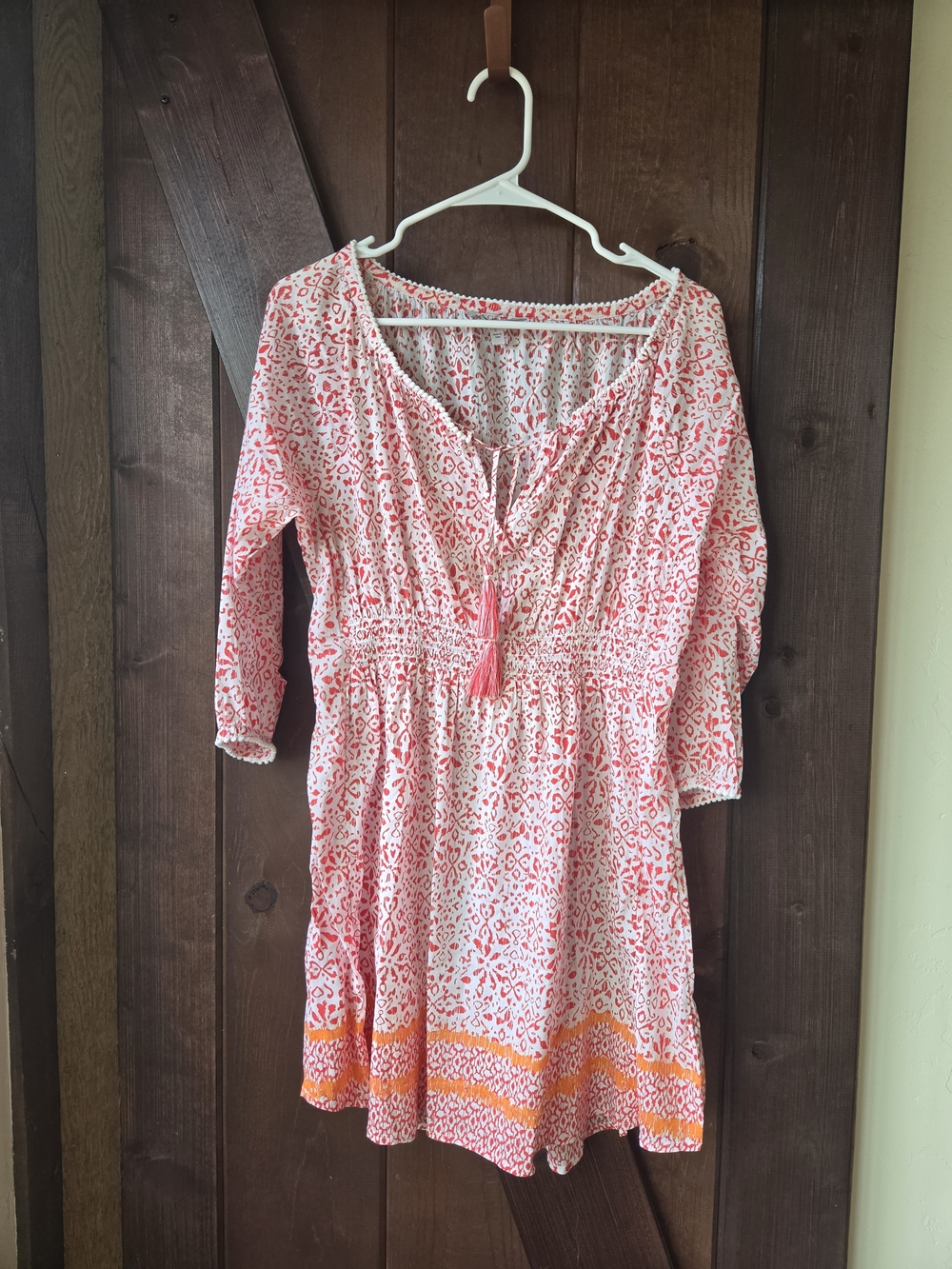Athleta Printed Tassel Dress Cover Up